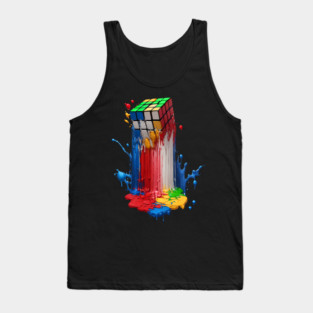Melting Rubiks Cube Tank Top