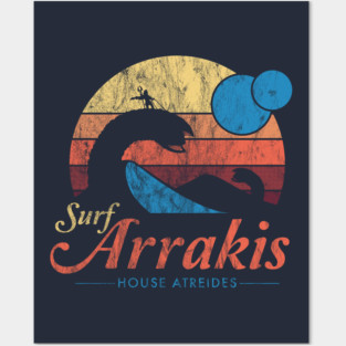 Visit Arrakis - Vintage Distressed Surf - Dune - Sci Fi Posters and Art