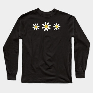 Daisy Minimal Colorful Blossom Flower Long Sleeve T-Shirt