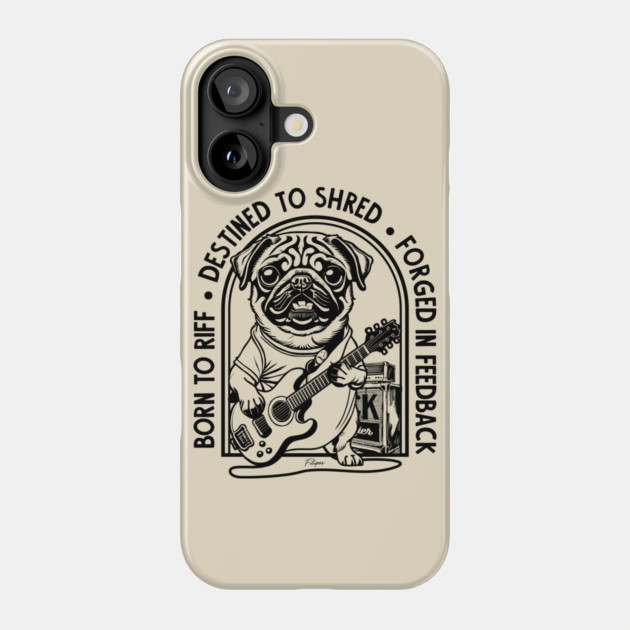 Rockstar Pug. Solo Vibes Phone Case by filiposwear