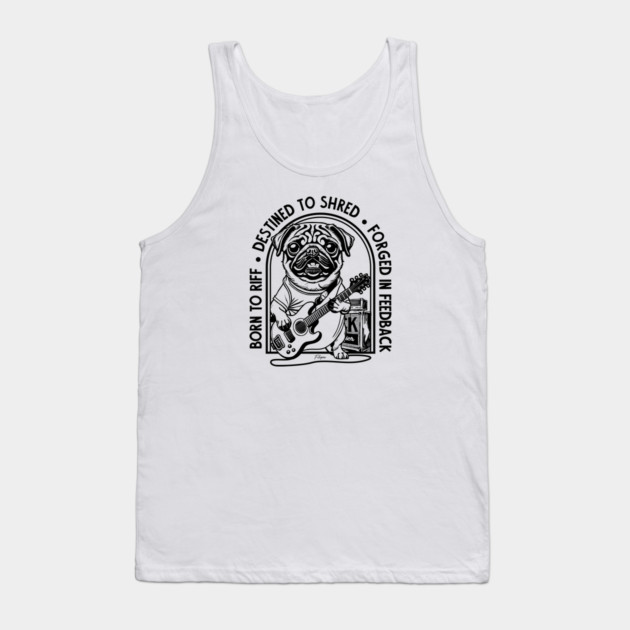 Rockstar Pug. Solo Vibes Tank Top by filiposwear