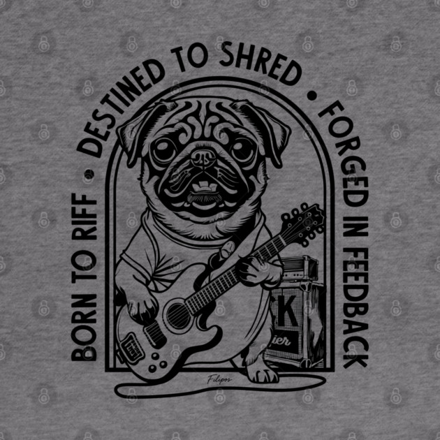 Rockstar Pug. Solo Vibes by filiposwear