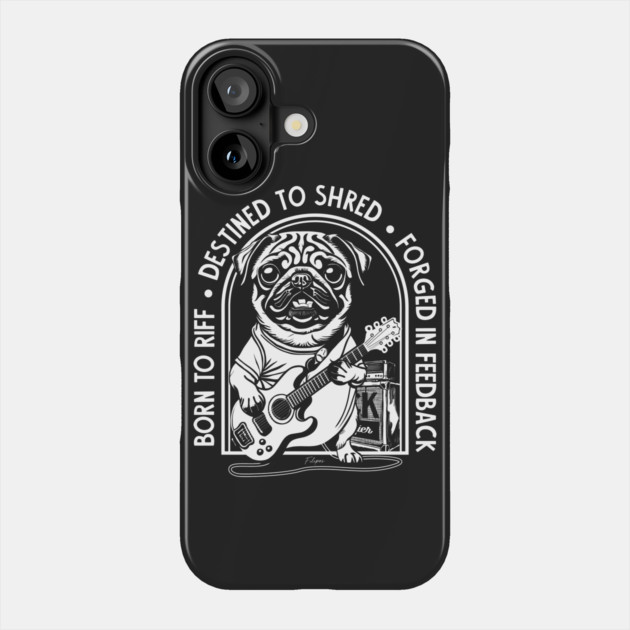 Rockstar Pug, Solo Vibes. Dark edition Phone Case by filiposwear