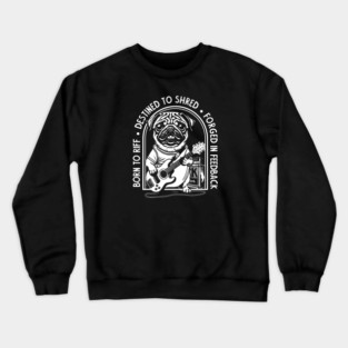 Rockstar Pug, Solo Vibes. Dark edition Crewneck Sweatshirt