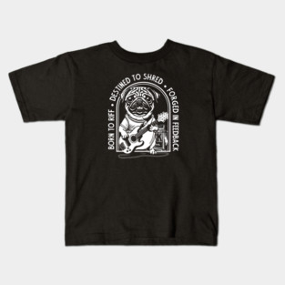 Rockstar Pug, Solo Vibes. Dark edition Kids T-Shirt