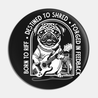 Rockstar Pug, Solo Vibes. Dark edition Pin