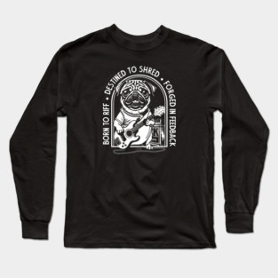 Rockstar Pug, Solo Vibes. Dark edition Long Sleeve T-Shirt