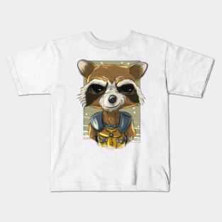 Pop Culture Caricature #14 - Rocket Raccoon Kids T-Shirt
