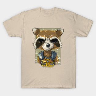 Pop Culture Caricature #14 - Rocket Raccoon T-Shirt