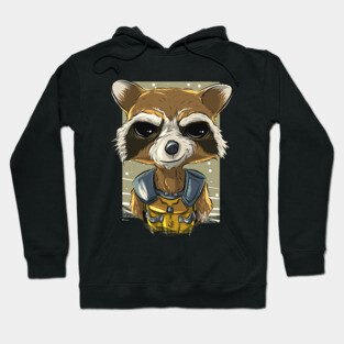 Pop Culture Caricature #14 - Rocket Raccoon Hoodie