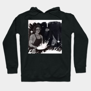 fire and water b and w Hoodie