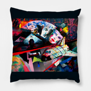 Moon Shot in Outer Space Pillow