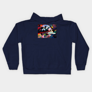 Moon Shot in Outer Space Kids Hoodie