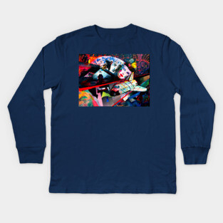 Moon Shot in Outer Space Kids Long Sleeve T-Shirt