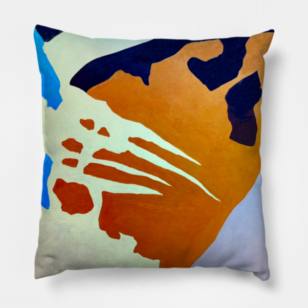Organic Geometric Abstract Painting Pillow by DonWillisJrArt