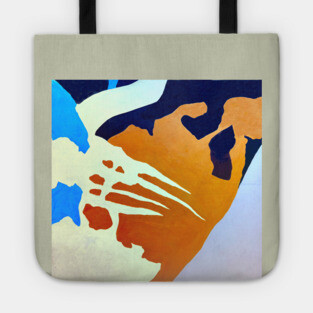 Organic Geometric Abstract Painting Tote