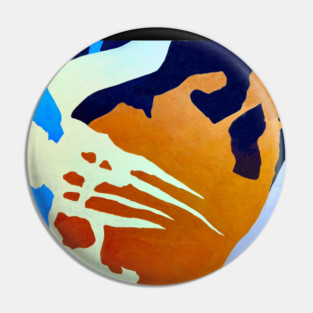 Organic Geometric Abstract Painting Pin