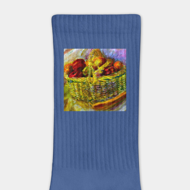 Basket With Fruit Impasto Painting by DonWillisJrArt