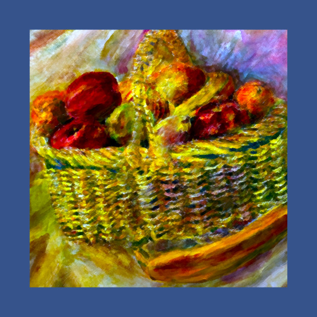 Basket With Fruit Impasto Painting by DonWillisJrArt