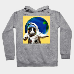 Guinea Pig Astronaut Surfing Earth Hoodie