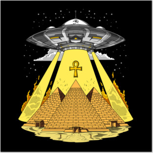 Egyptian Pyramids Alien Abduction Posters and Art