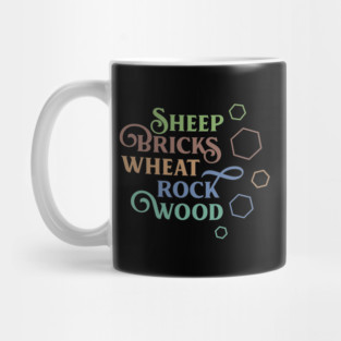 Settlers Resources Minimalist Board Games Mug