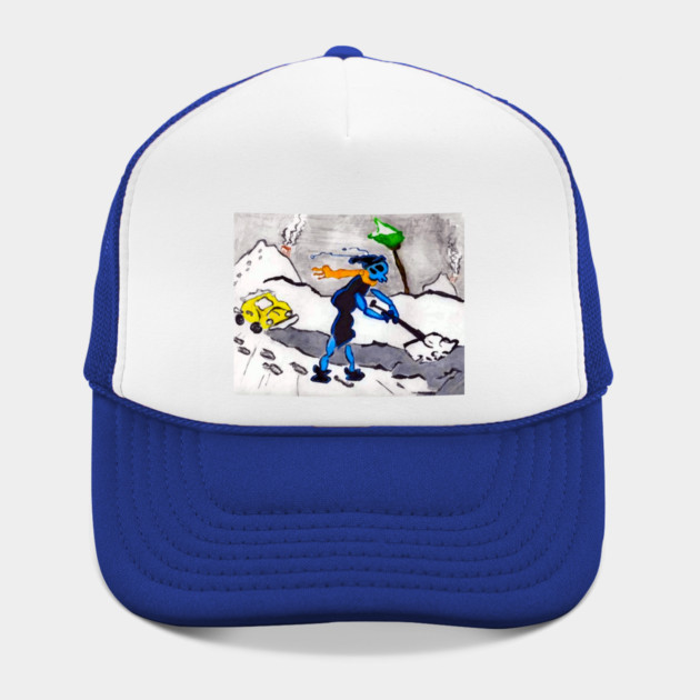 Alien Ant Shoveling Snow by DonWillisJrArt