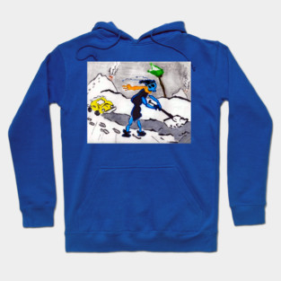 Alien Ant Shoveling Snow Hoodie