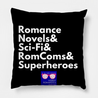NRP Topic White Letters nerdy logo Pillow