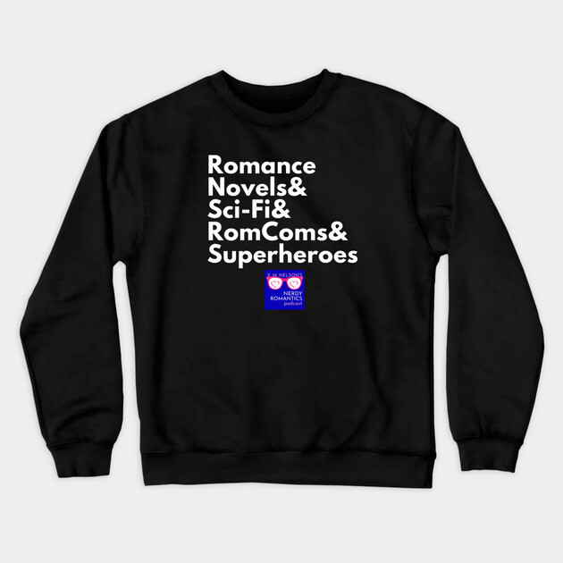 NRP Topic White Letters nerdy logo Crewneck Sweatshirt by Nerdy Romantics Fan Shop*