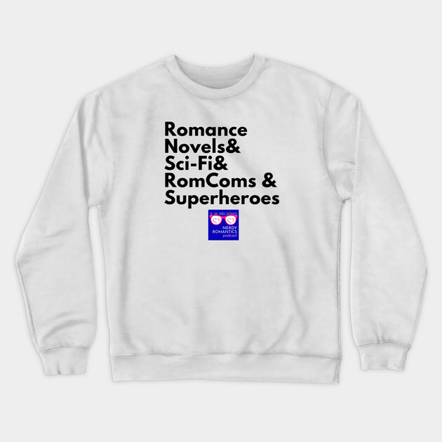 NRP Topic Black Letters Nerdy Logo Crewneck Sweatshirt by Nerdy Romantics Fan Shop*