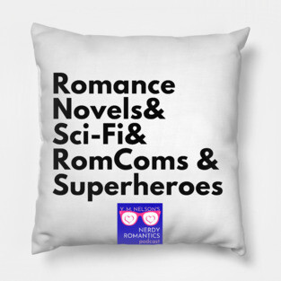 NRP Topic Black Letters Nerdy Logo Pillow