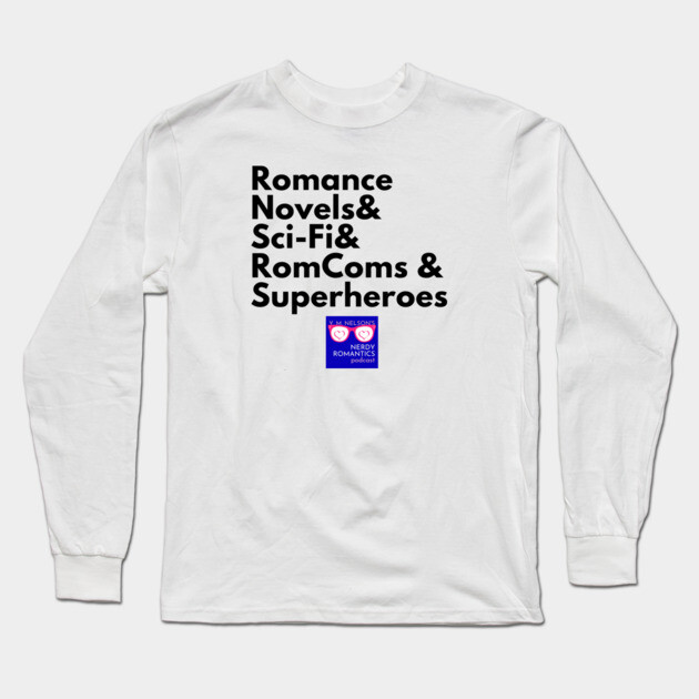 NRP Topic Black Letters Nerdy Logo Long Sleeve T-Shirt by Nerdy Romantics Fan Shop*