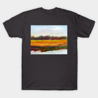 Savannah Wildlife Refuge Wetland Landscape Painting T-Shirt