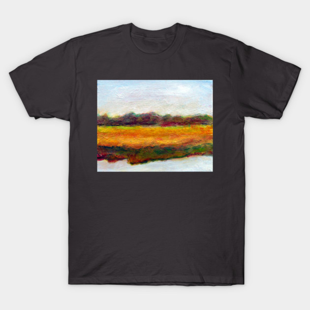Savannah Wildlife Refuge Wetland Landscape Painting T-Shirt by DonWillisJrArt