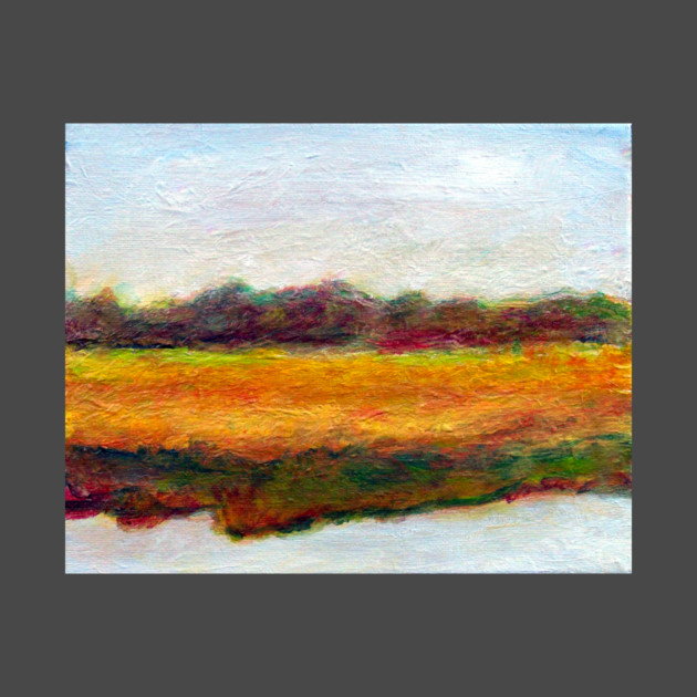 Savannah Wildlife Refuge Wetland Landscape Painting by DonWillisJrArt