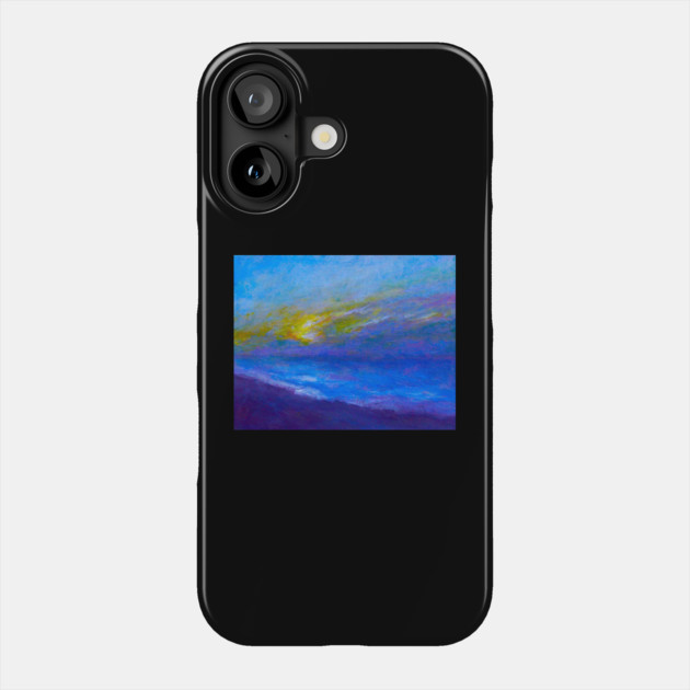 Cloudy Moonlit Ocean Painting Phone Case by DonWillisJrArt