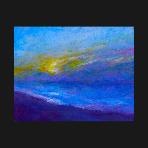 Cloudy Moonlit Ocean Painting by DonWillisJrArt