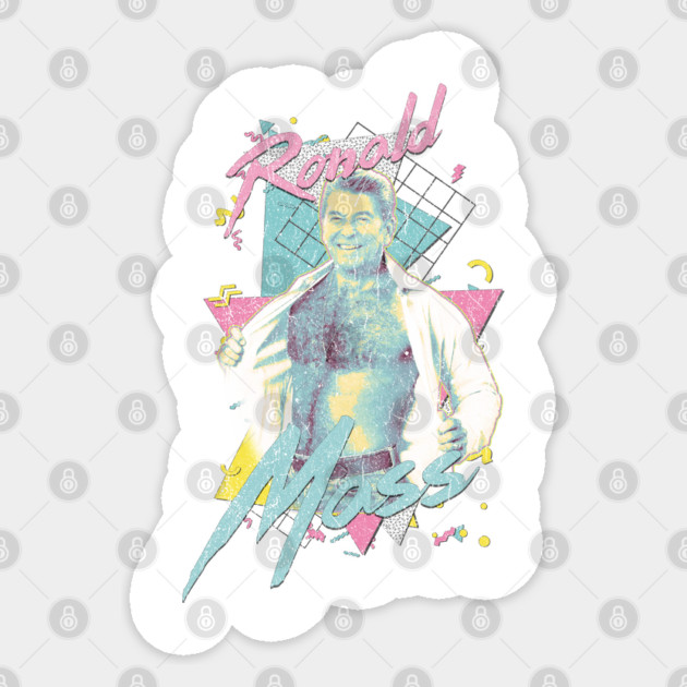Ronald Regan ¯\_(ツ)_/¯ 90s Saved by the Bell Aesthetic Fan Design Sticker by shitposthero