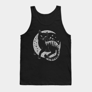 Moon Kitty Cat Tank Top