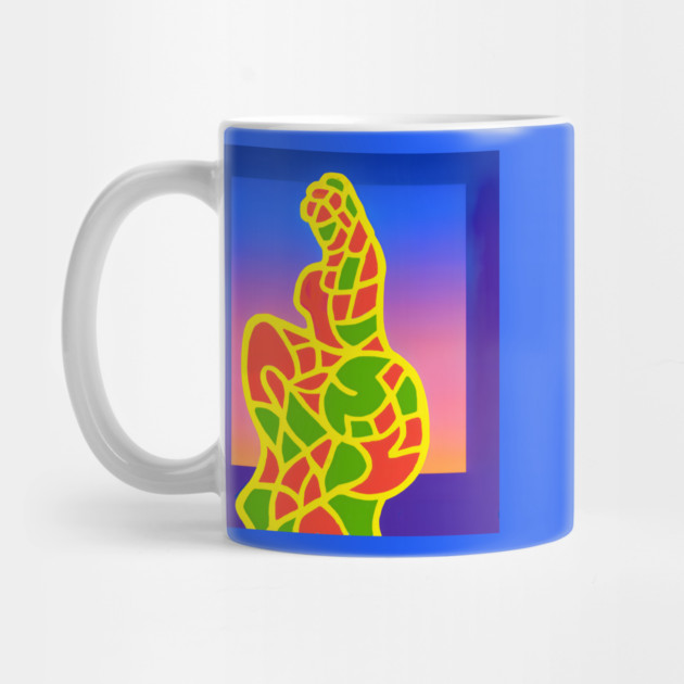 Y2K Abstract Study of a Woman – Neon Chillwave Silhouette by DonWillisJrArt