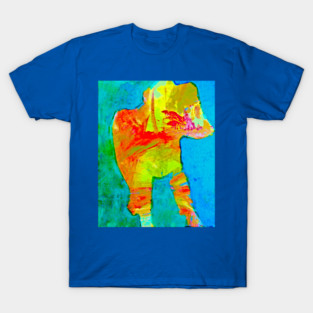 Abstract Expressionist Dog – Bold Colorful Art T-Shirt