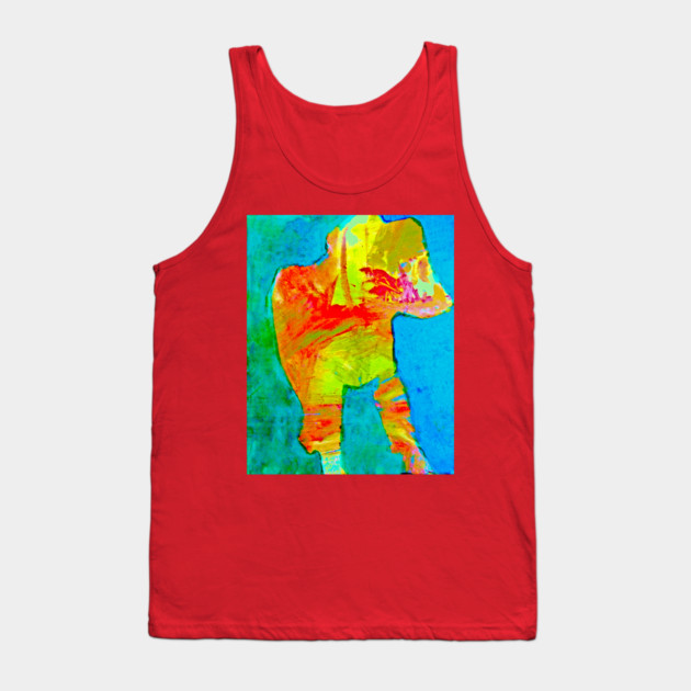 Abstract Expressionist Dog – Bold Colorful Art Tank Top by DonWillisJrArt
