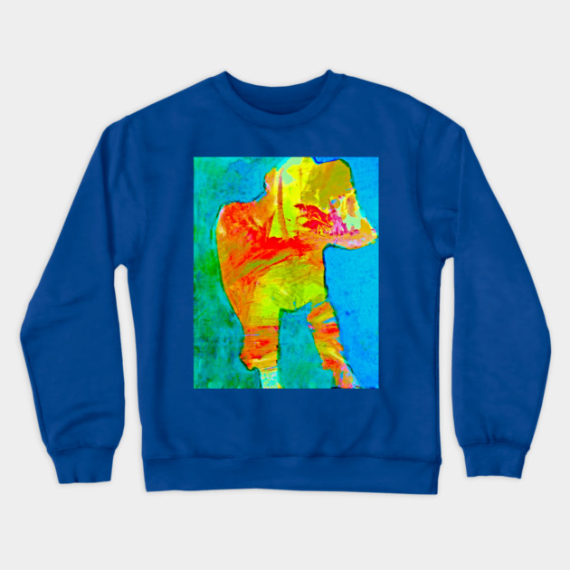 Abstract Expressionist Dog – Bold Colorful Art Crewneck Sweatshirt by DonWillisJrArt