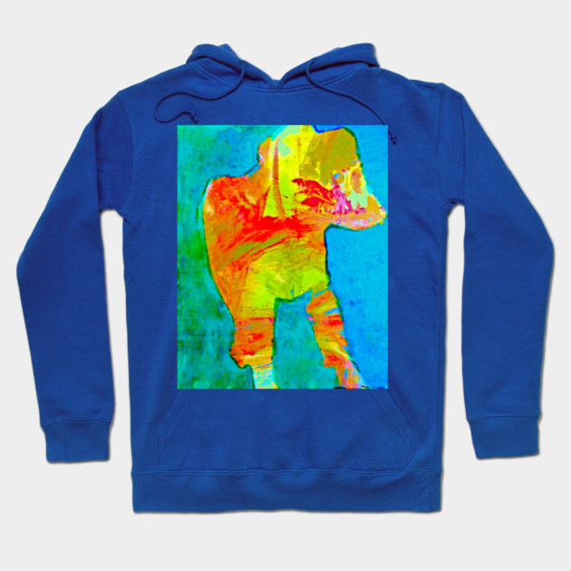 Abstract Expressionist Dog – Bold Colorful Art Hoodie by DonWillisJrArt