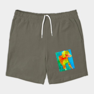 Abstract Expressionist Dog – Bold Colorful Art Shorts