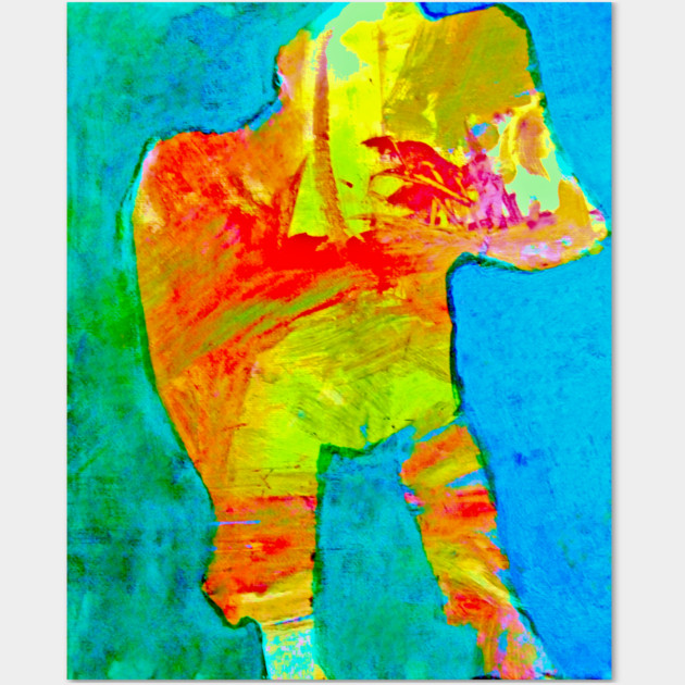 Abstract Expressionist Dog – Bold Colorful Art Wall Art by DonWillisJrArt