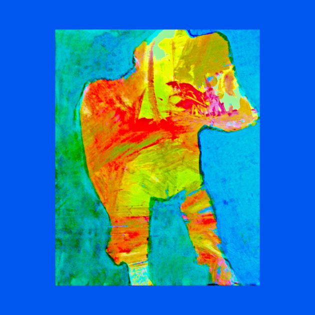 Abstract Expressionist Dog – Bold Colorful Art by DonWillisJrArt
