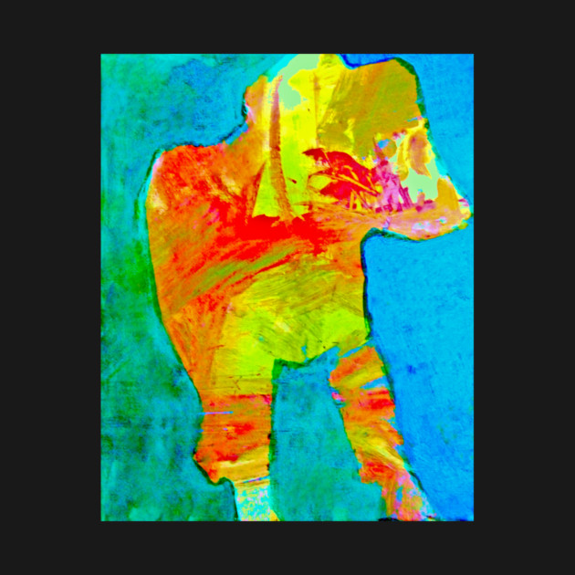 Abstract Expressionist Dog – Bold Colorful Art by DonWillisJrArt