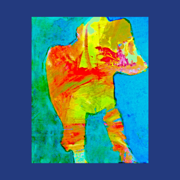 Abstract Expressionist Dog – Bold Colorful Art by DonWillisJrArt